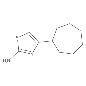 4-Cycloheptyl-1,3-thiazol-2-amine结构式