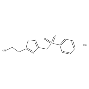 2-(3-((Phenylsulfonyl)methyl)-1,2,4-oxadiazol-5-yl)ethanamine hydrochloride Structure