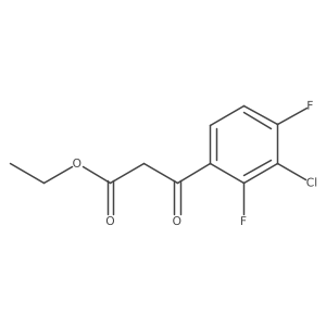 Ethyl (3-chloro-2,4-difluoro-benzoyl)-acetate Structure