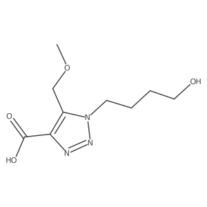 1-(4-hydroxybutyl)-5-(methoxymethyl)-1H-1,2,3-triazole-4-carboxylic acid结构式