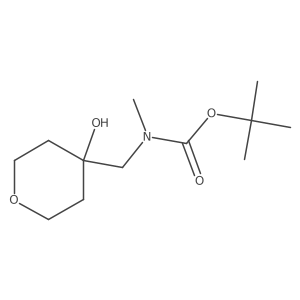tert-butyl N-[(4-hydroxyoxan-4-yl)methyl]-N-methylcarbamate结构式