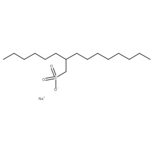 Sodium 2-hexyldecane-1-sulfonate结构式