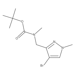 tert-Butyl ((4-bromo-1-methyl-1H-pyrazol-3-yl)methyl)(methyl)carbamate Structure