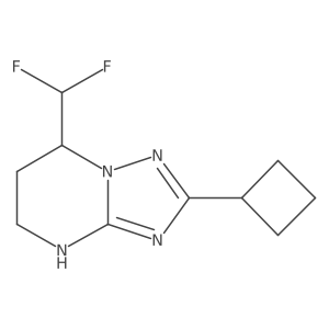 2-cyclobutyl-7-(difluoromethyl)-4H,5H,6H,7H-[1,2,4]triazolo[1,5-a]pyrimidine结构式