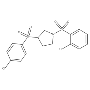 1-(2-Chlorobenzenesulfonyl)-3-(4-chlorobenzenesulfonyl)pyrrolidine结构式