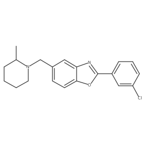 2-(3-Chlorophenyl)-5-((2-methylpiperidin-1-yl)methyl)benzo[d]oxazole结构式