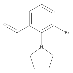 3-Bromo-2-(pyrrolidin-1-yl)benzaldehyde结构式