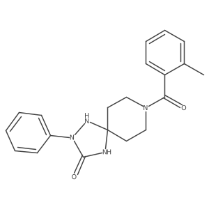 8-(2-Methylbenzoyl)-2-phenyl-1,2,4,8-tetraazaspiro[4.5]decan-3-one结构式