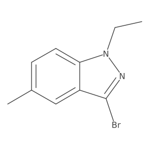 3-Bromo-1-ethyl-5-methyl-1H-indazole结构式