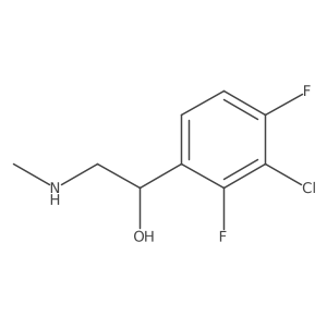 1-(3-Chloro-2,4-difluorophenyl)-2-(methylamino)ethan-1-ol结构式