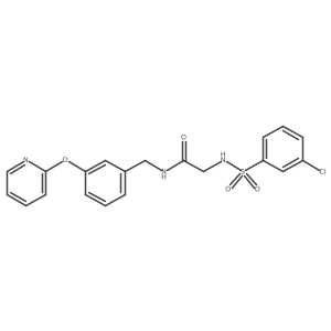 2-(3-chlorophenylsulfonamido)-N-(3-(pyridin-2-yloxy)benzyl)acetamide Structure