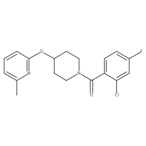 (2-Chloro-4-fluorophenyl)(4-((6-methylpyridin-2-yl)oxy)piperidin-1-yl)methanone结构式