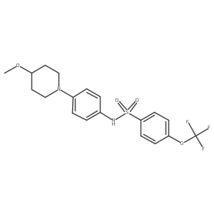 N-(4-(4-methoxypiperidin-1-yl)phenyl)-4-(trifluoromethoxy)benzenesulfonamide结构式