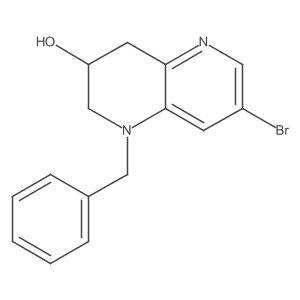 1-Benzyl-7-bromo-1,2,3,4-tetrahydro-1,5-naphthyridin-3-ol结构式