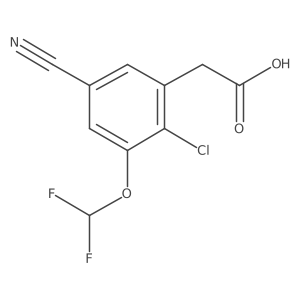 2-(2-Chloro-5-cyano-3-(difluoromethoxy)phenyl)acetic acid Structure