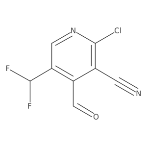 2-Chloro-5-(difluoromethyl)-4-formylnicotinonitrile Structure
