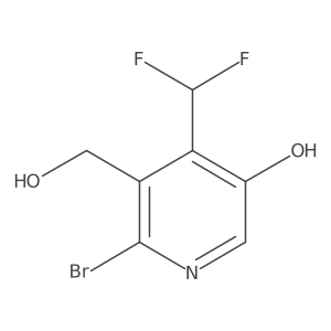 6-Bromo-4-(difluoromethyl)-5-(hydroxymethyl)pyridin-3-ol结构式