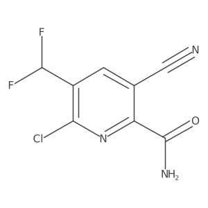 6-Chloro-3-cyano-5-(difluoromethyl)picolinamide结构式