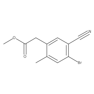 Methyl 4-bromo-5-cyano-2-methylphenylacetate Structure