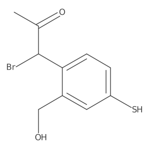 2-(1-Bromo-2-oxopropyl)-5-mercaptobenzylalcohol Structure