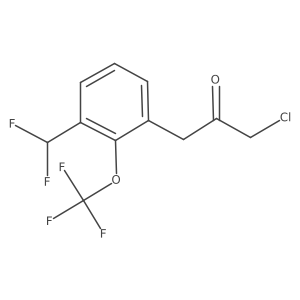 1-Chloro-3-(3-(difluoromethyl)-2-(trifluoromethoxy)phenyl)propan-2-one结构式