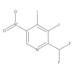 2-(Difluoromethyl)-3,4-diiodo-5-nitropyridine Structure