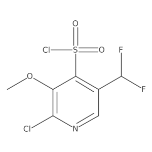 2-Chloro-5-(difluoromethyl)-3-methoxypyridine-4-sulfonyl chloride结构式