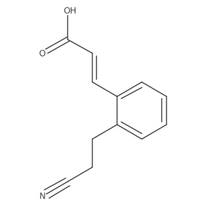 (E)-3-(2-(2-Cyanoethyl)phenyl)acrylic acid Structure