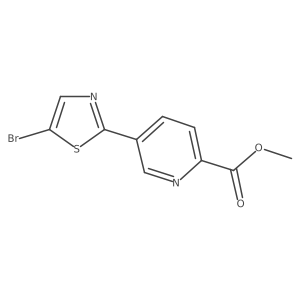2-Pyridinecarboxylic acid, 5-(5-bromo-2-thiazolyl)-, methyl ester Structure