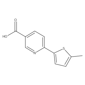 6-(5-Methylthiophen-2-YL)pyridine-3-carboxylic acid结构式