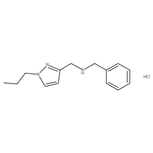 1-phenyl-N-[(1-propylpyrazol-3-yl)methyl]methanamine;hydrochloride Structure