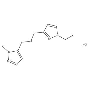 1-(1-ethyl-1H-pyrazol-3-yl)-N-[(1-methyl-1H-pyrazol-5-yl)methyl]methanamine结构式