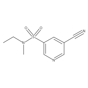 5-Cyano-N-ethyl-N-methylpyridine-3-sulfonamide结构式