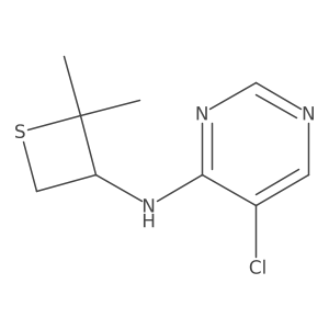 5-Chloro-N-(2,2-dimethylthietan-3-yl)pyrimidin-4-amine Structure