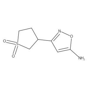 3-(5-Amino-1,2-oxazol-3-yl)-1lambda6-thiolane-1,1-dione结构式