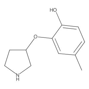 4-Methyl-2-(pyrrolidin-3-yloxy)phenol结构式