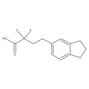 4-(2,3-Dihydro-1-benzofuran-5-yl)-2,2-difluorobutanoic acid Structure