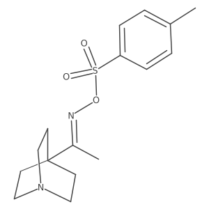 Ketone, methyl 4-quinuclidinyl, O-(p-tolylsulfonyl)oxime, (E)- Structure