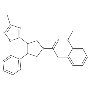 2-(2-Methoxyphenyl)-1-(3-(3-methyl-1,2,4-oxadiazol-5-yl)-4-phenylpyrrolidin-1-yl)ethanone结构式