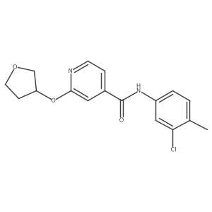 N-(3-chloro-4-methylphenyl)-2-((tetrahydrofuran-3-yl)oxy)isonicotinamide Structure