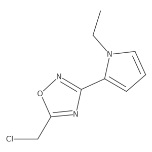 5-(chloromethyl)-3-(1-ethyl-1H-pyrrol-2-yl)-1,2,4-oxadiazole Structure