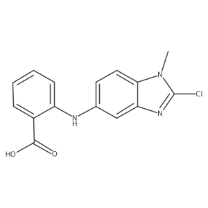 2-[(2-Chloro-1-methyl-1H-benzimidazol-5-yl)amino]benzoic acid Structure
