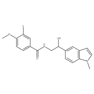 3-fluoro-N-(2-hydroxy-2-(1-methyl-1H-indol-5-yl)ethyl)-4-methoxybenzamide结构式