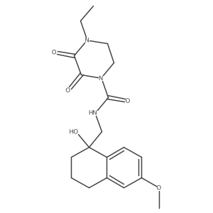 4-ethyl-N-((1-hydroxy-6-methoxy-1,2,3,4-tetrahydronaphthalen-1-yl)methyl)-2,3-dioxopiperazine-1-carboxamide结构式
