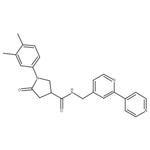 N-([2,4'-bipyridin]-4-ylmethyl)-1-(3,4-dimethylphenyl)-5-oxopyrrolidine-3-carboxamide Structure