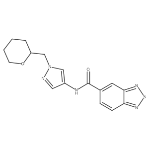 N-(1-((tetrahydro-2H-pyran-2-yl)methyl)-1H-pyrazol-4-yl)benzo[c][1,2,5]thiadiazole-5-carboxamide Structure