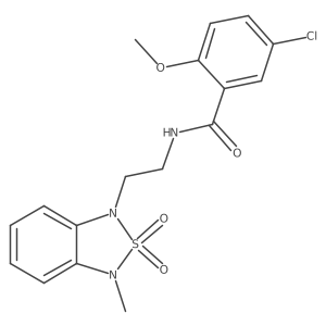 5-chloro-2-methoxy-N-(2-(3-methyl-2,2-dioxidobenzo[c][1,2,5]thiadiazol-1(3H)-yl)ethyl)benzamide Structure