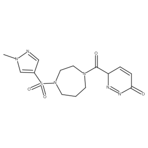 3-[4-(1-methylpyrazol-4-yl)sulfonyl-1,4-diazepane-1-carbonyl]-3H-pyridazin-6-one结构式