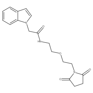 N-{2-[2-(2,5-dioxopyrrolidin-1-yl)ethoxy]ethyl}-2-(1H-indol-1-yl)acetamide结构式