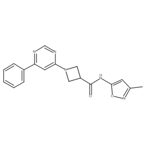 N-(3-methylisoxazol-5-yl)-1-(6-phenylpyrimidin-4-yl)azetidine-3-carboxamide Structure